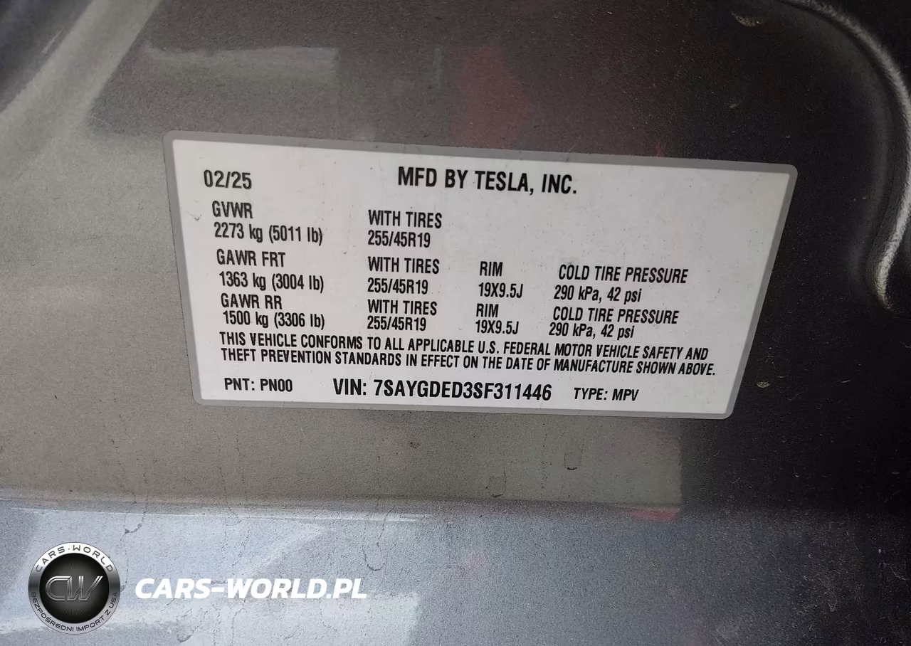 2025 Tesla Model Y Long Range Dual Motor Rear-Wheel Drive VIN:7SAYGDED3SF311446 - 9