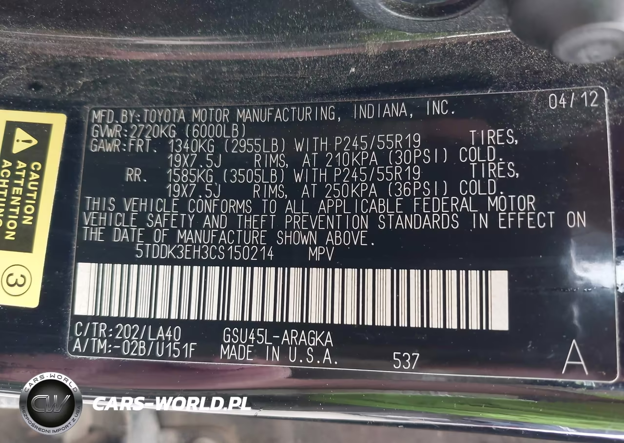 2012 Toyota Highlander Limited V6 VIN:5TDDK3EH3CS150214 - 9