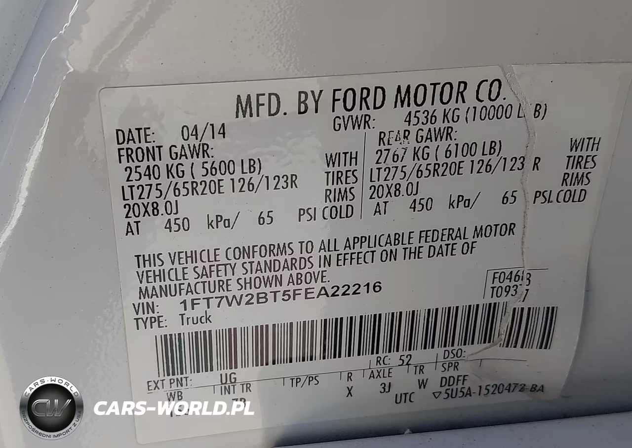 2015 Ford F-250 Lariat VIN:1FT7W2BT5FEA22216 - 9