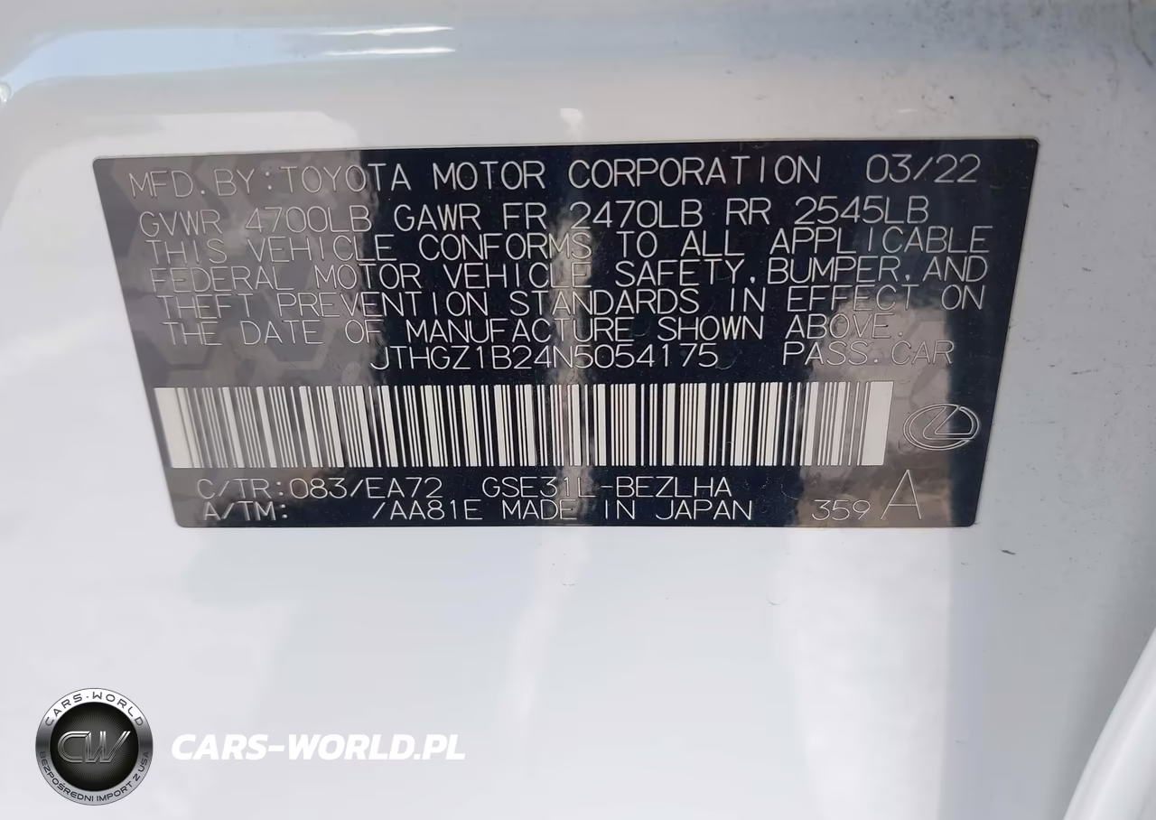 2022 Lexus Is 350 F Sport VIN:JTHGZ1B24N5054175 - 9