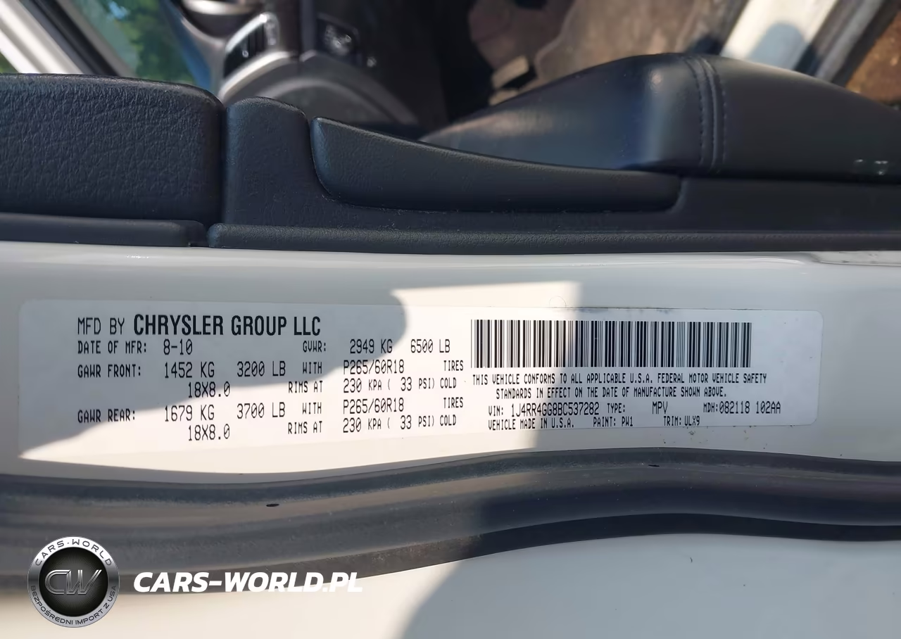 2011 Jeep Grand Cherokee Laredo VIN:1J4RR4GG8BC537282 - 9