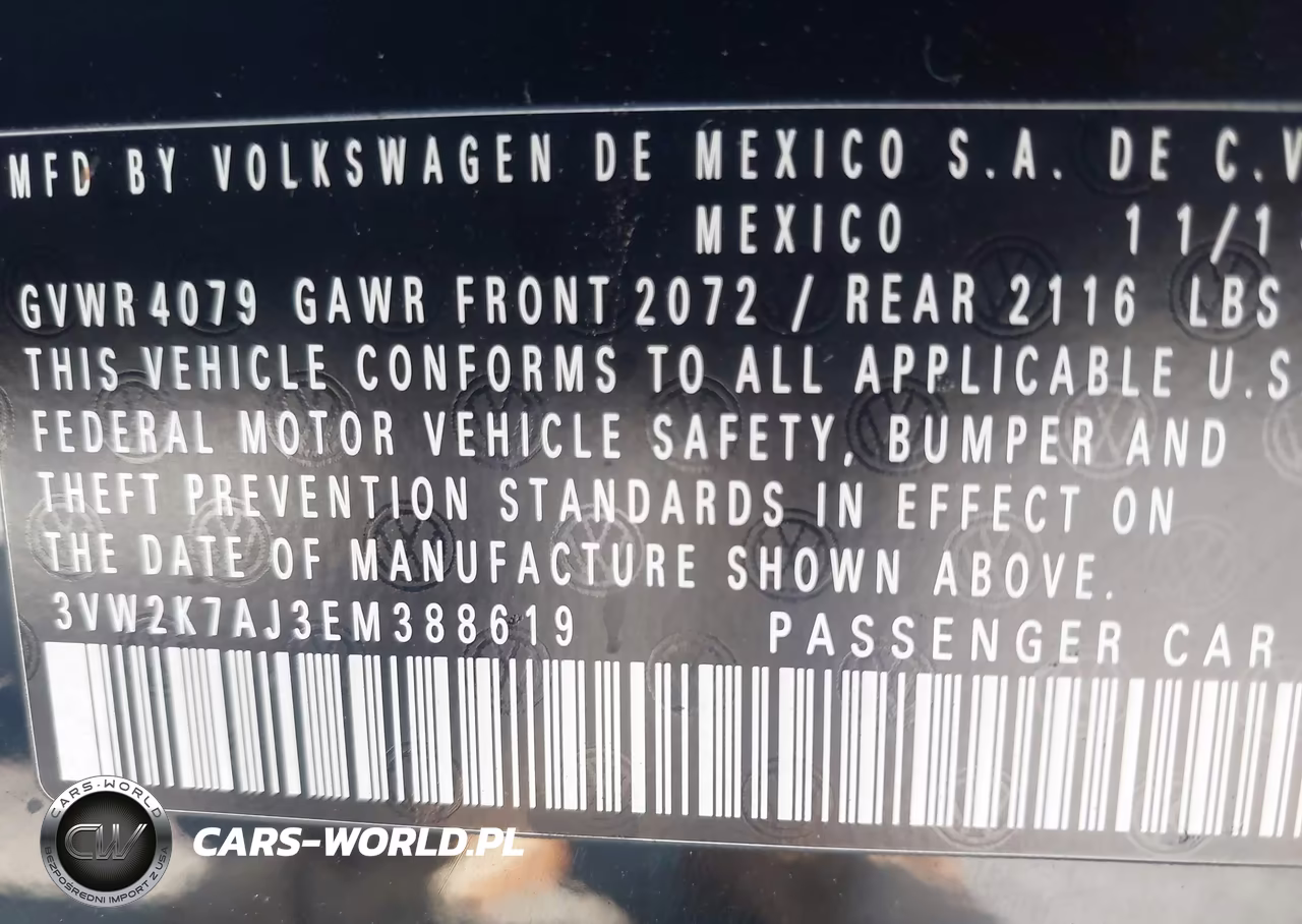 2014 Volkswagen Jetta 2.0L S VIN:3VW2K7AJ3EM388619 - 9