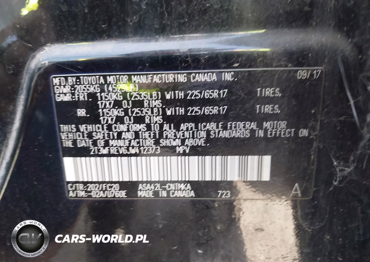 2018 Toyota Rav4 Xle VIN:2T3WFREV6JW412373 - 9