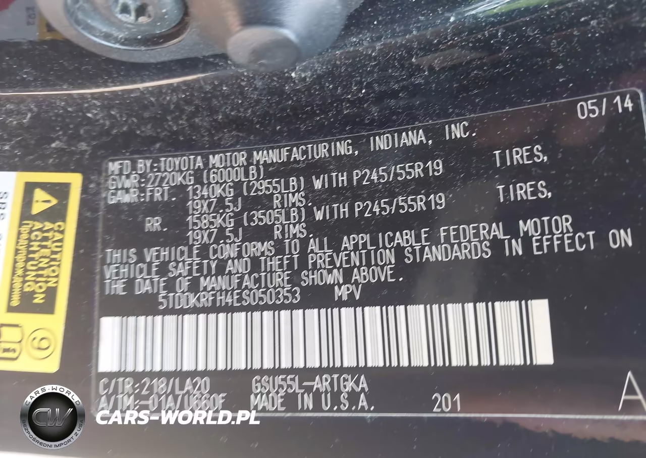 2014 Toyota Highlander Limited Platinum V6 VIN:5TDDKRFH4ES050353 - 9