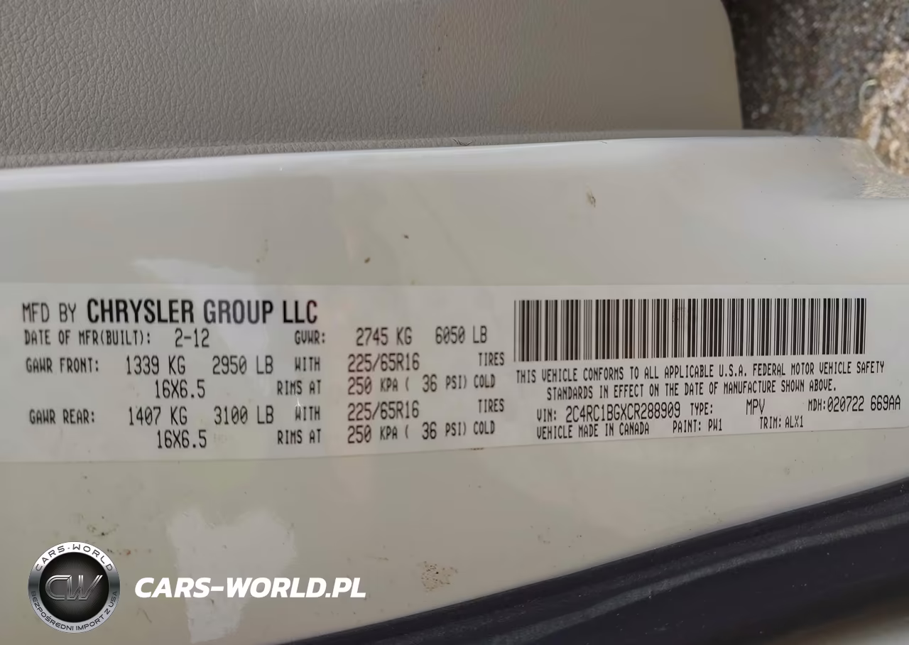 2012 Chrysler Town & Country Touring VIN:2C4RC1BGXCR288909 - 9
