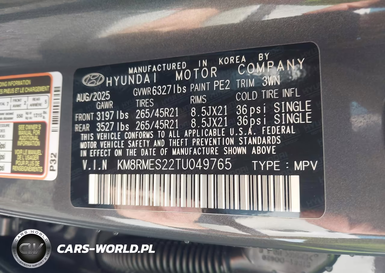 2026 Hyundai Palisade Calligraphy VIN:KM8RMES22TU049765 - 9