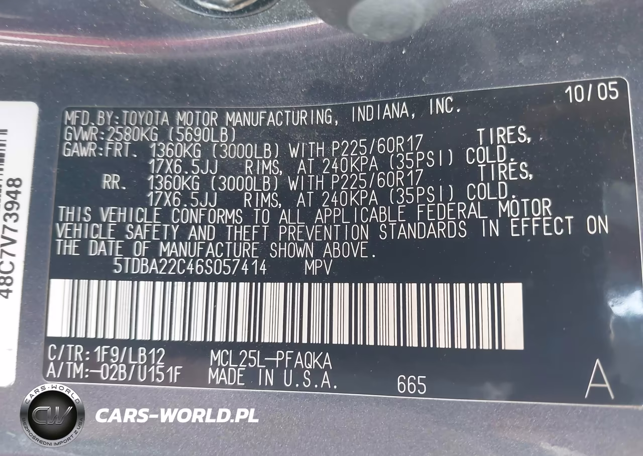 2006 Toyota Sienna Xle Limited VIN:5TDBA22C46S057414 - 9