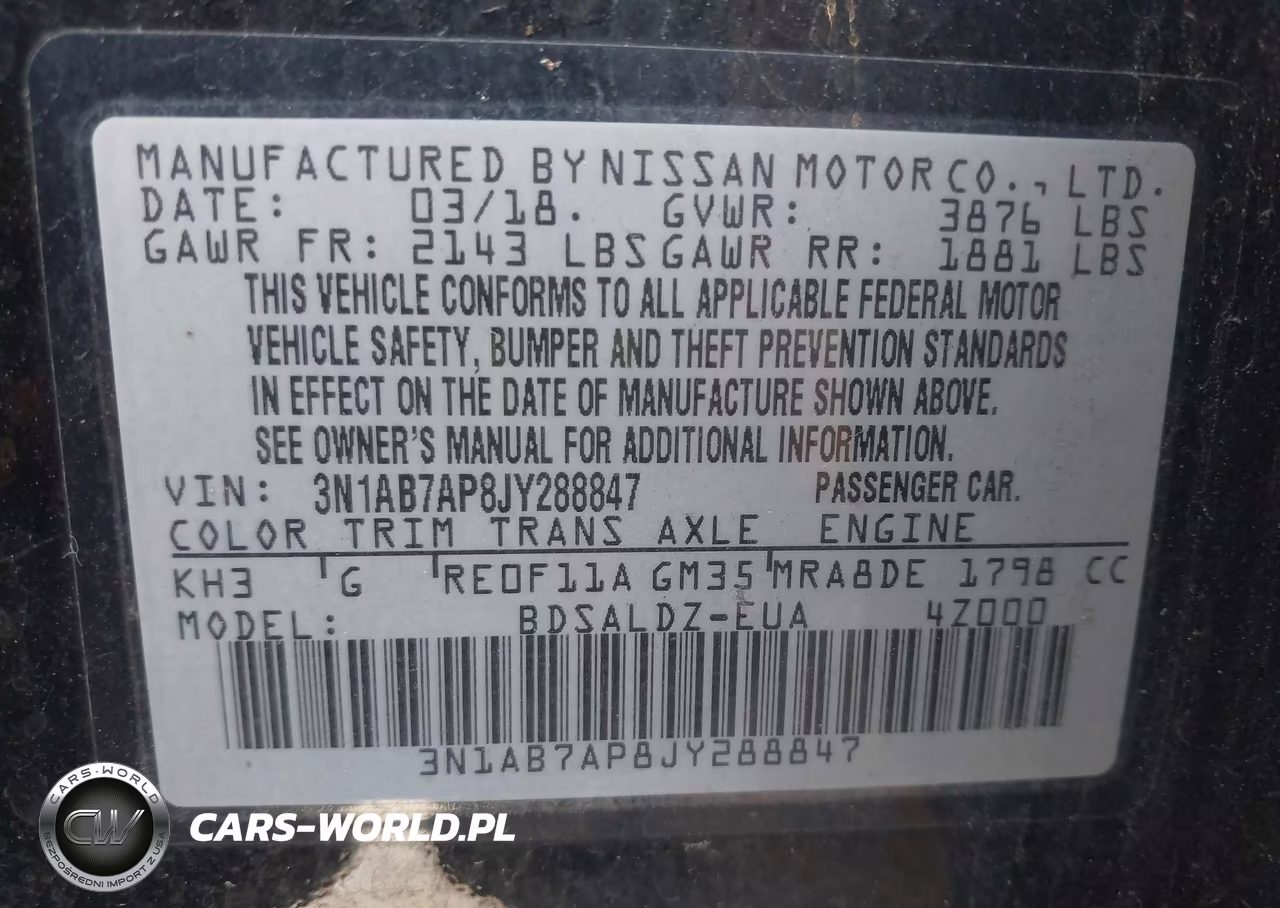 2018 Nissan Sentra Sv VIN:3N1AB7AP8JY288847 - 9