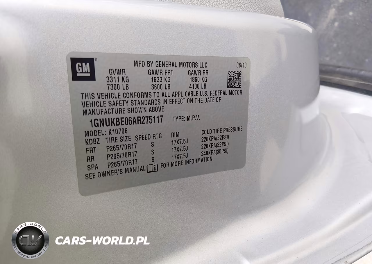 2010 Chevrolet Tahoe Lt VIN:1GNUKBE06AR275117 - 9