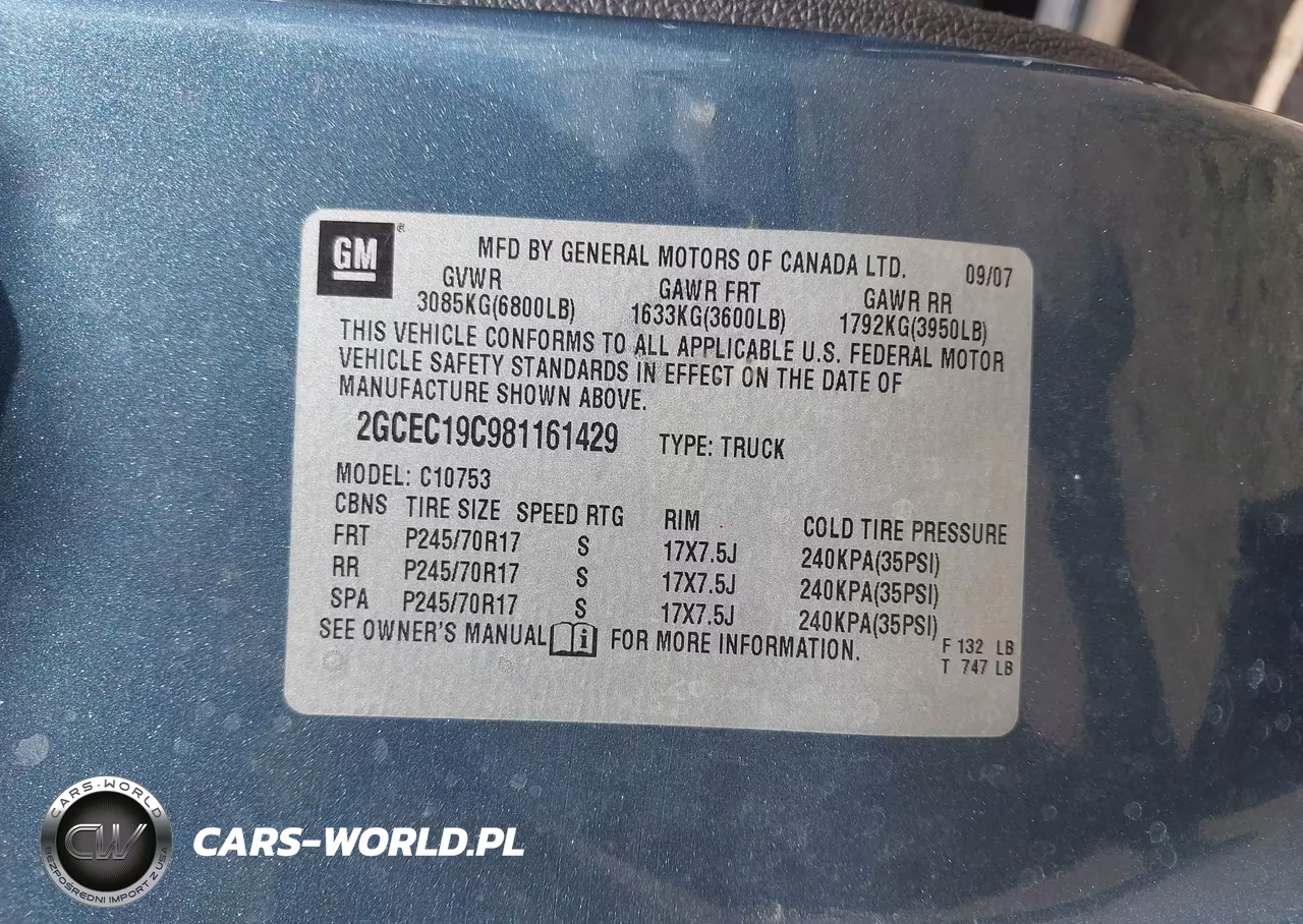 2008 Chevrolet Silverado 1500 Lt1 VIN:2GCEC19C981161429 - 9