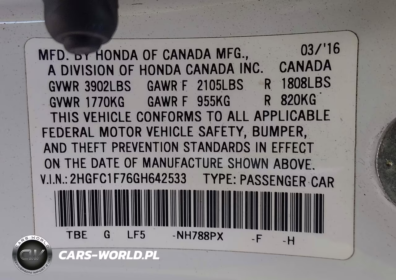 2016 Honda Civic Ex-L VIN:2HGFC1F76GH642533 - 9