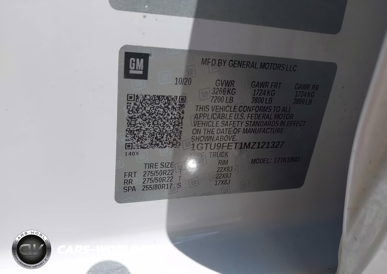 2021 GMC Sierra 1500 4Wd Short Box Denali VIN:1GTU9FET1MZ121327 - 9