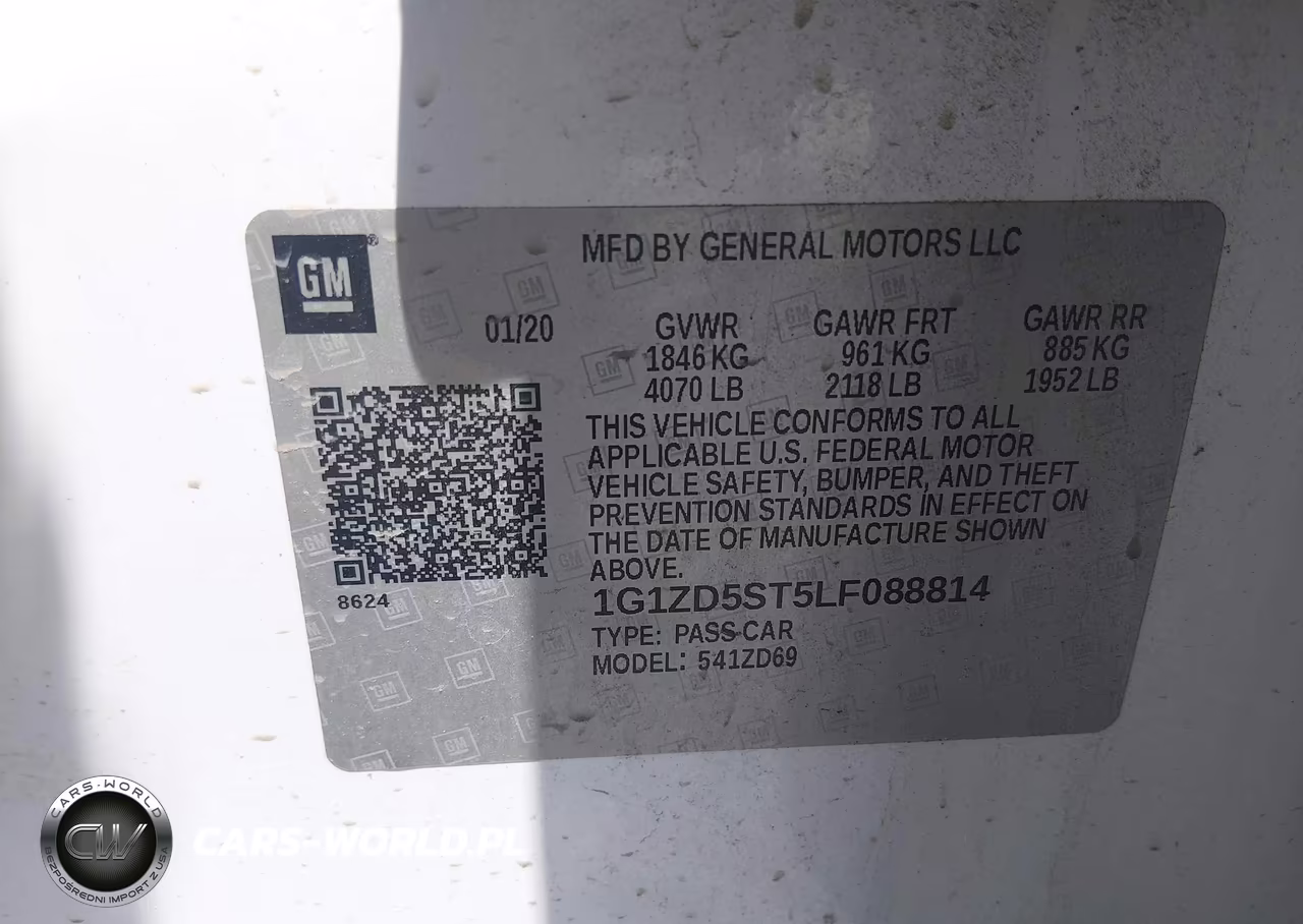 2020 Chevrolet Malibu Fwd Lt VIN:1G1ZD5ST5LF088814 - 9