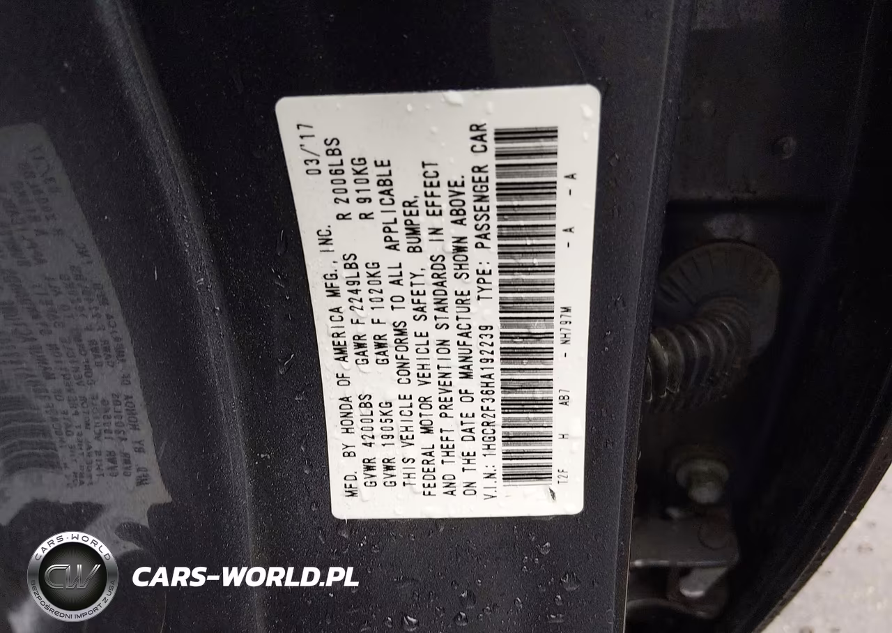 2017 Honda Accord Lx VIN:1HGCR2F36HA192239 - 9