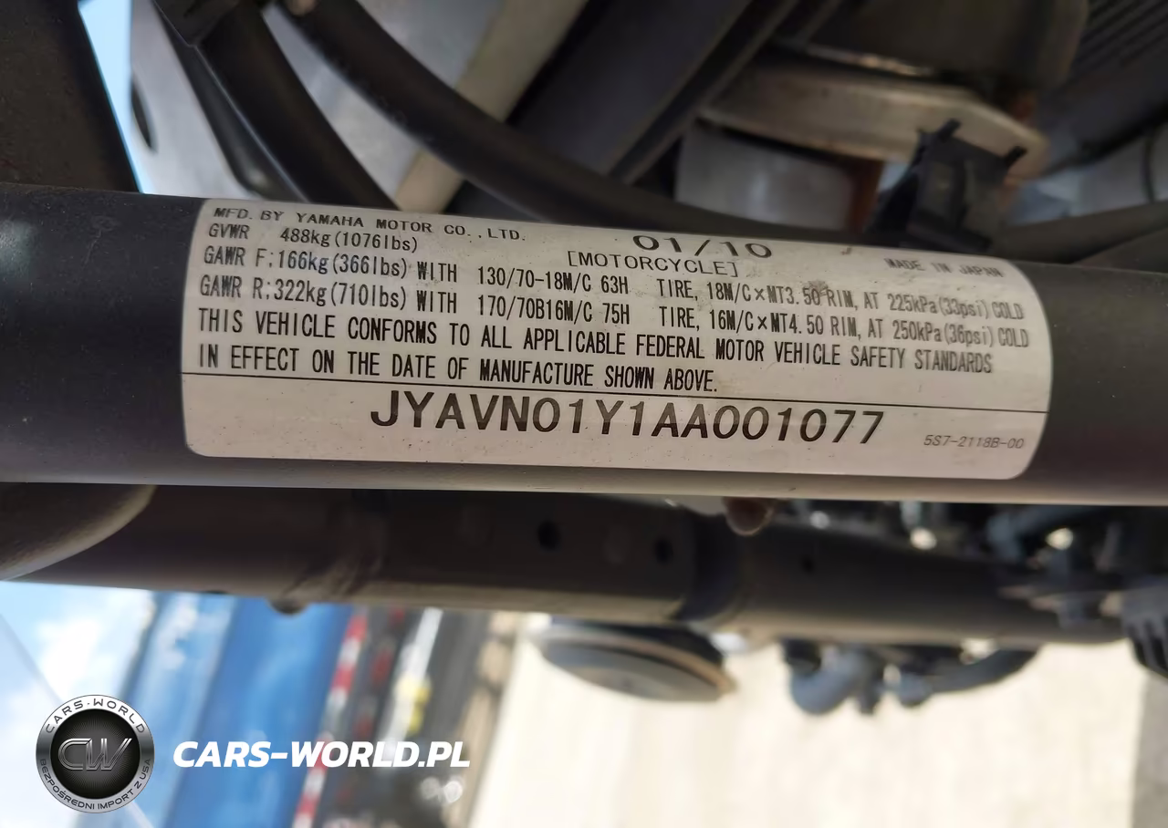 2010 Yamaha Xvs950 Ac VIN:JYAVN01Y1AA001077 - 10
