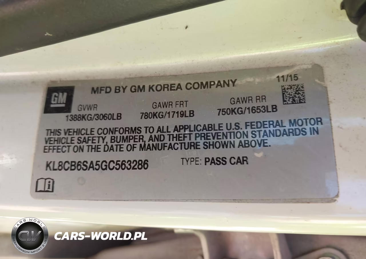 2016 Chevrolet Spark Ls Cvt VIN:KL8CB6SA5GC563286 - 9
