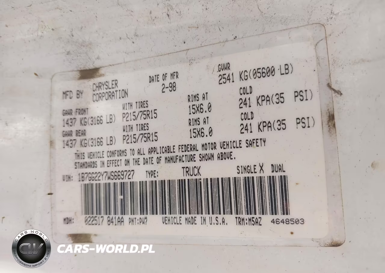 1998 Dodge Dakota Slt-Sport VIN:1B7GG22Y7WS669727 - 9