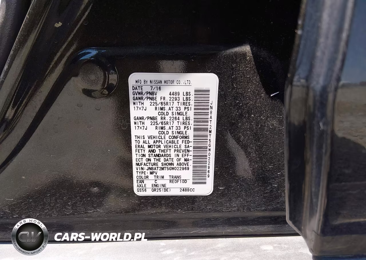 2016 Nissan Rogue S-Sl-Sv VIN:JN8AT2MT5GW022969 - 9