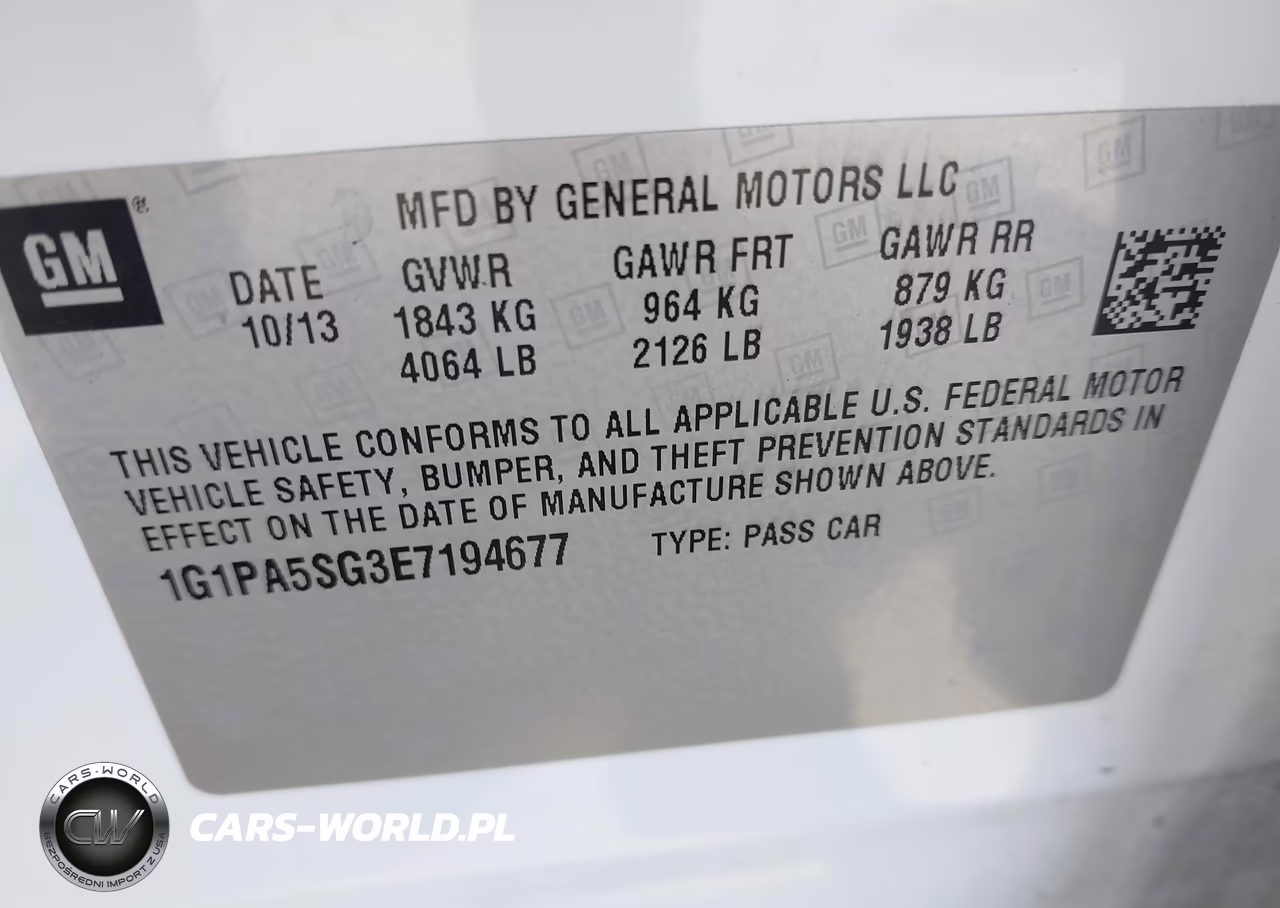 2014 Chevrolet Cruze Ls VIN:1G1PA5SG3E7194677 - 9