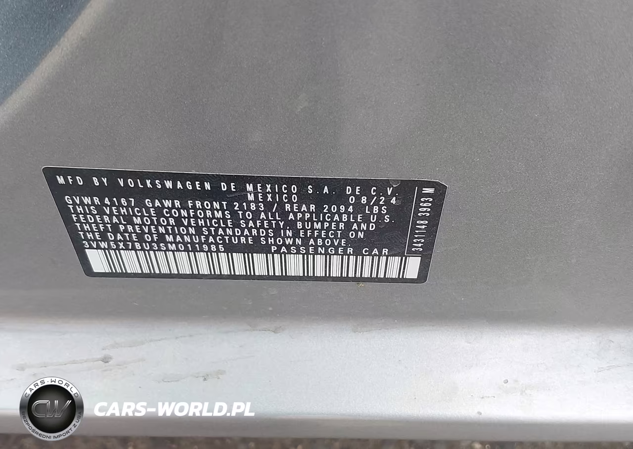 2025 Volkswagen Jetta 1.5T S VIN:3VW5X7BU3SM011985 - 9