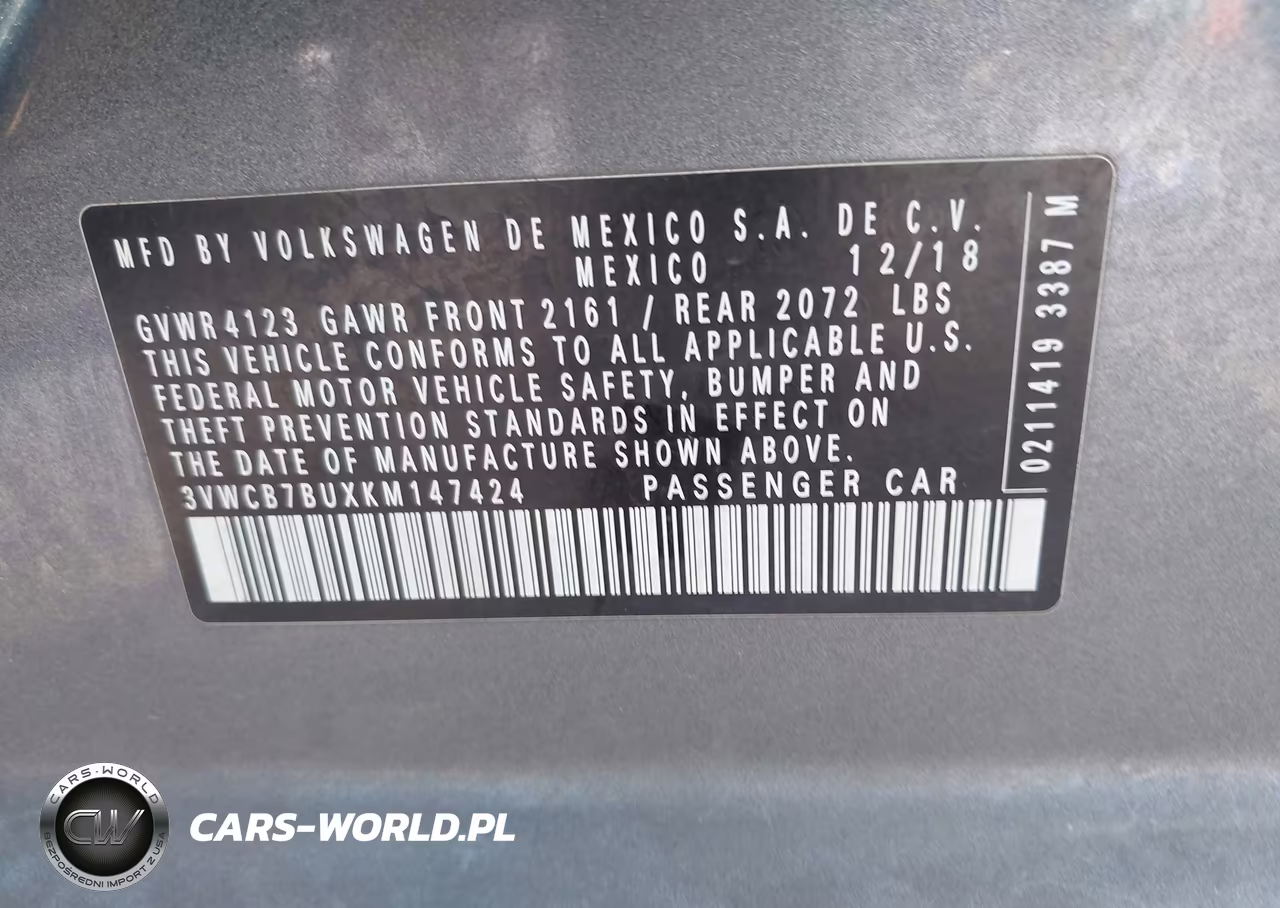 2019 Volkswagen Jetta 1.4T R-Line-1.4T S-1.4T Se VIN:3VWCB7BUXKM147424 - 9