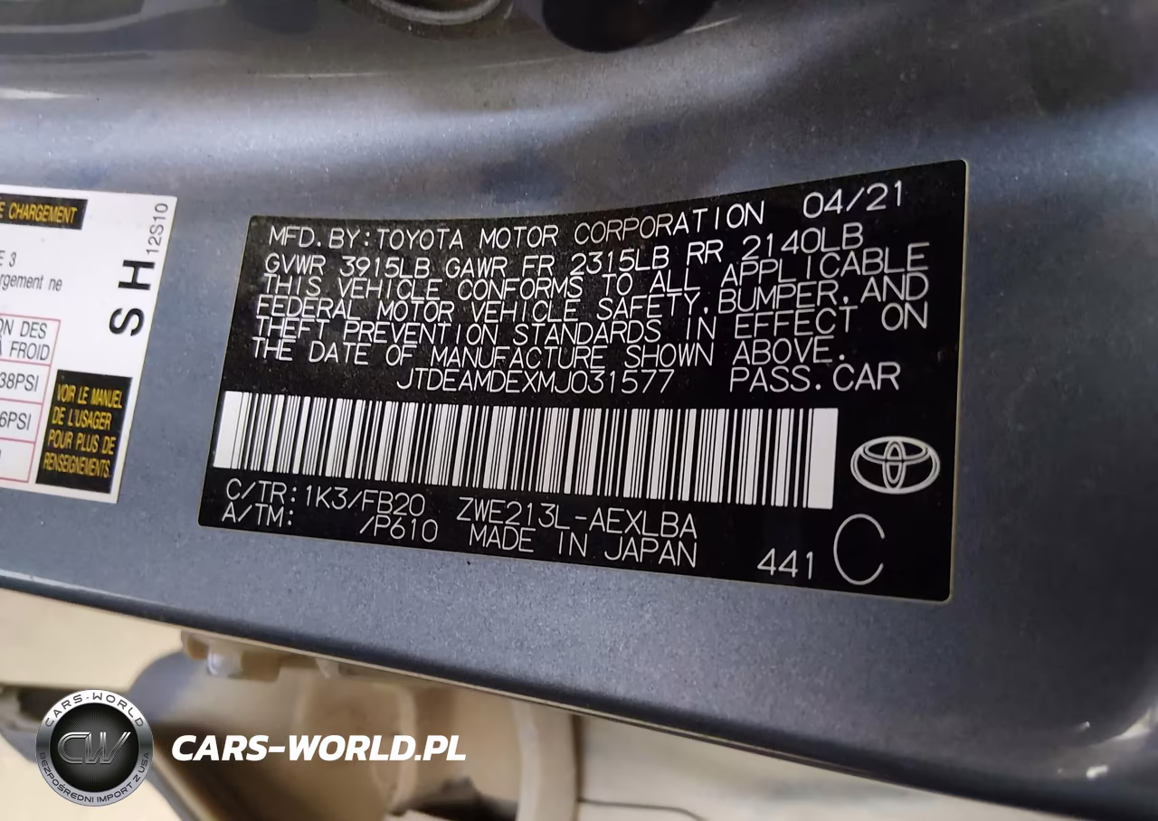 2021 Toyota Corolla Hybrid Le VIN:JTDEAMDEXMJ031577 - 9