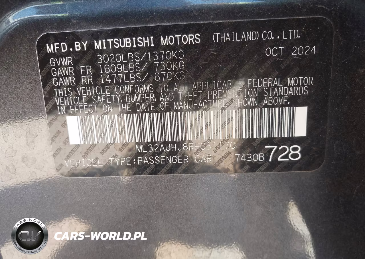 2024 Mitsubishi Mirage Es-Le VIN:ML32AUHJ8RH031170 - 9