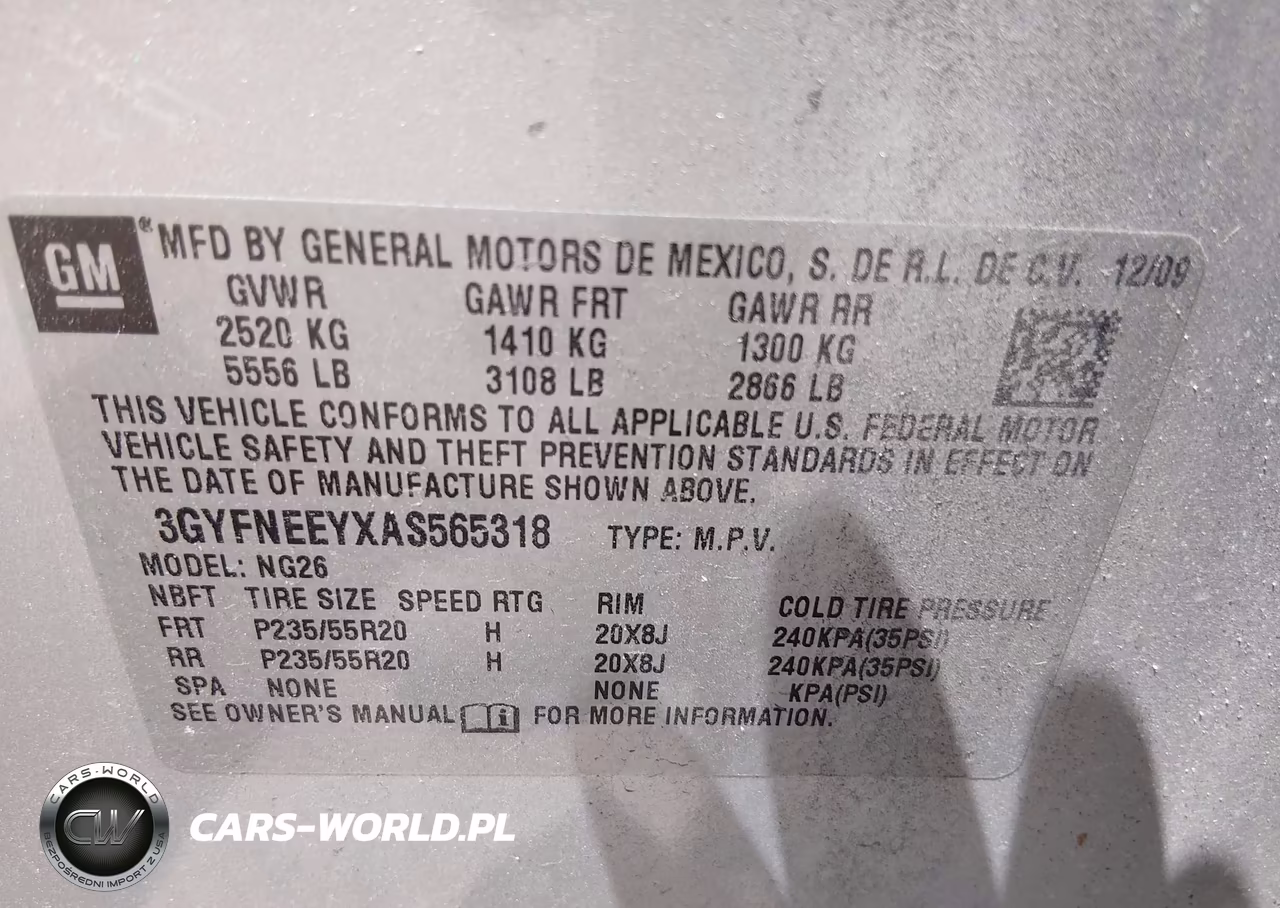 2010 Cadillac Srx Performance Collection VIN:3GYFNEEYXAS565318 - 9