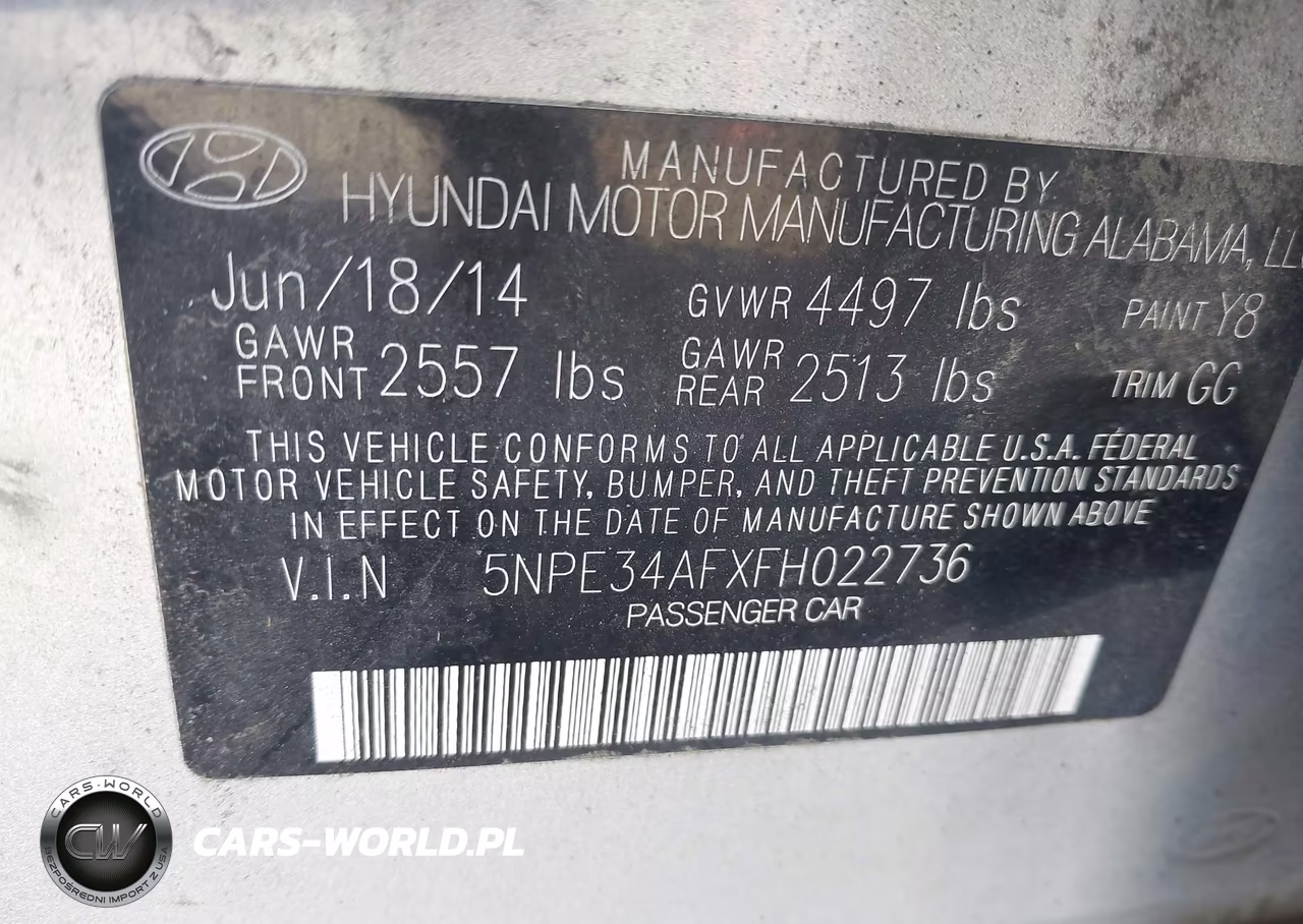 2015 Hyundai Sonata Sport VIN:5NPE34AFXFH022736 - 9