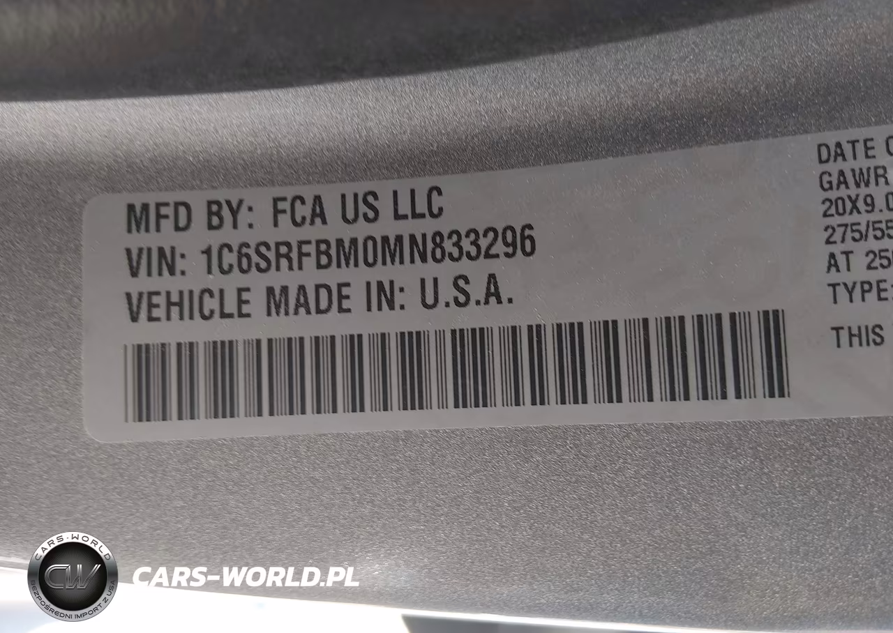 2021 Ram 1500 Lone Star 4X4 6'4 Box VIN:1C6SRFBM0MN833296 - 9