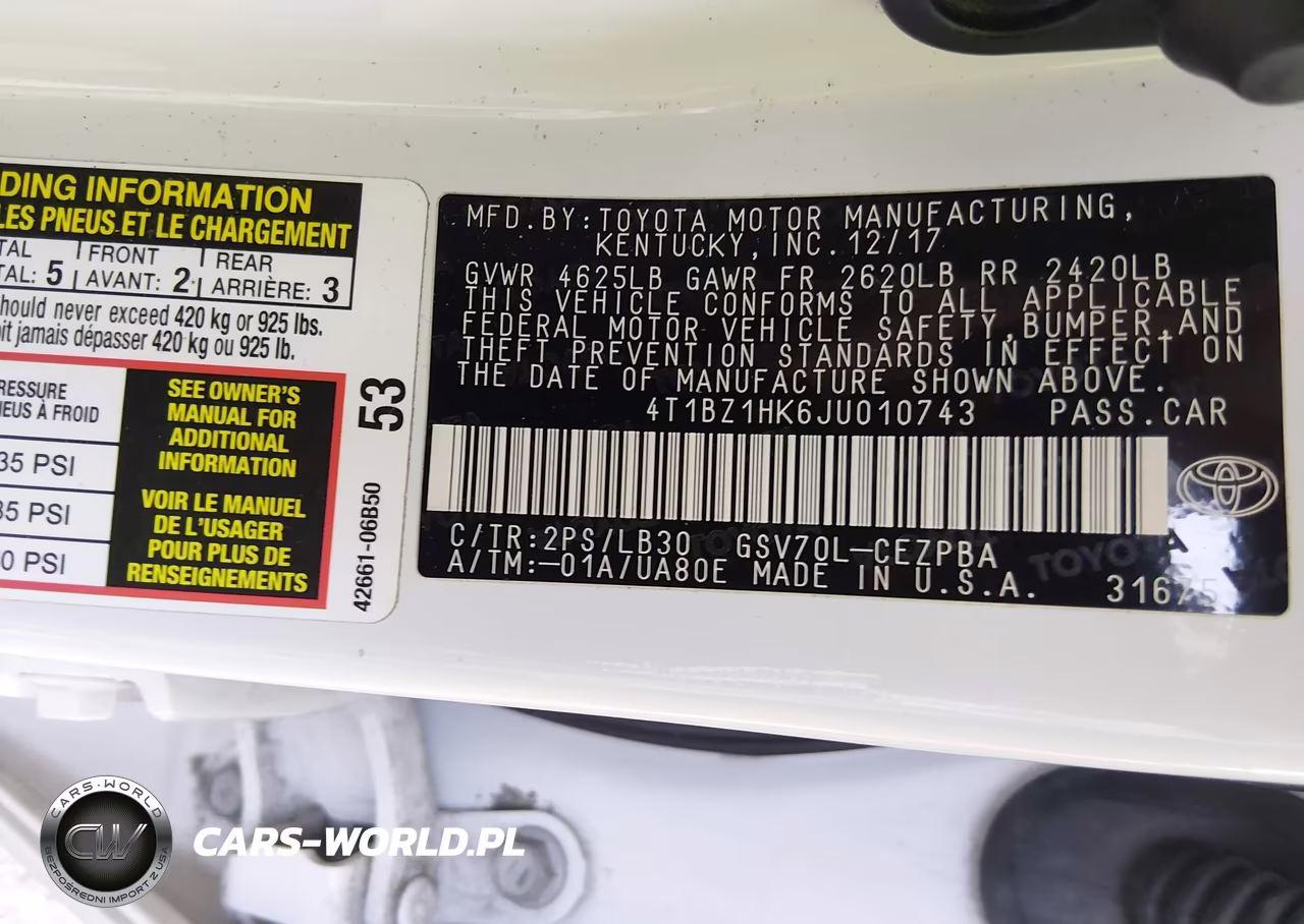 2018 Toyota Camry Xse V6 VIN:4T1BZ1HK6JU010743 - 9