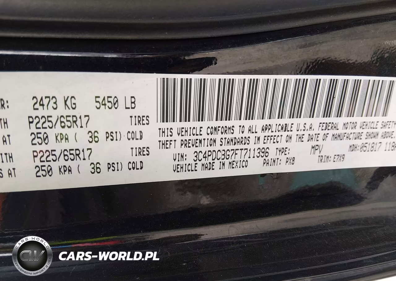2015 Dodge Journey Sxt VIN:3C4PDCBG7FT711396 - 9