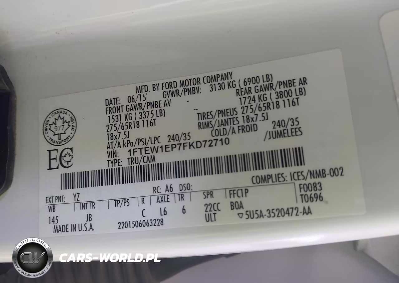 2015 Ford F-150 Xlt VIN:1FTEW1EP7FKD72710 - 9