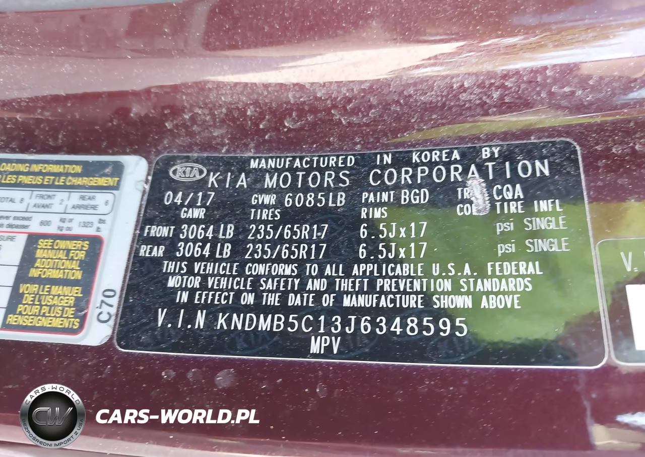 2018 Kia Sedona Lx VIN:KNDMB5C13J6348595 - 9