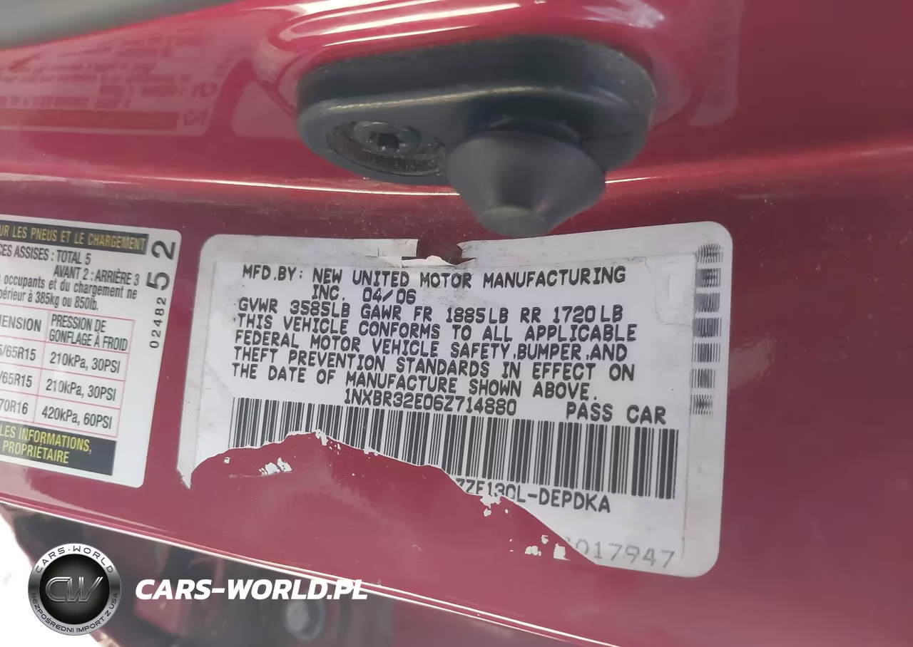 2006 Toyota Corolla Ce VIN:1NXBR32E06Z714880 - 9