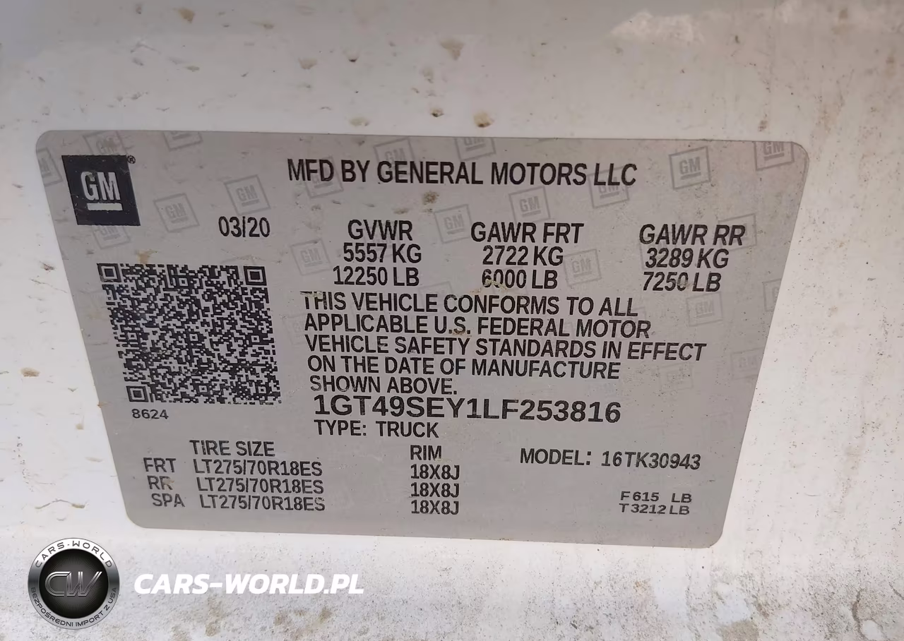 2020 GMC Sierra 3500Hd 4Wd Long Bed VIN:1GT49SEY1LF253816 - 9