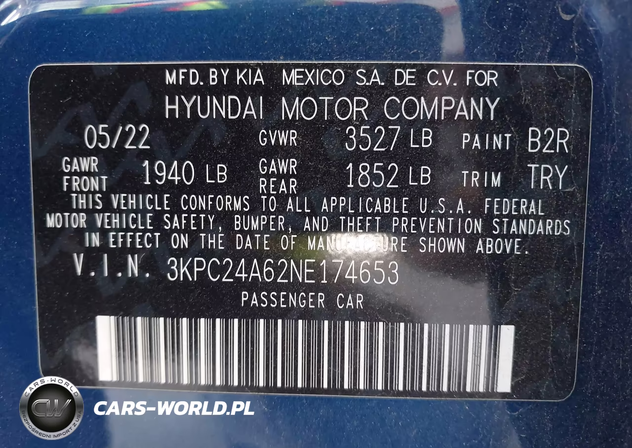 2022 Hyundai Accent Sel VIN:3KPC24A62NE174653 - 9