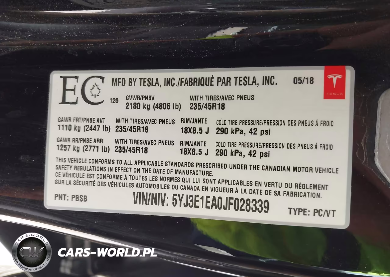 2018 Tesla Model 3 Long Range-Mid Range VIN:5YJ3E1EA0JF028339 - 9