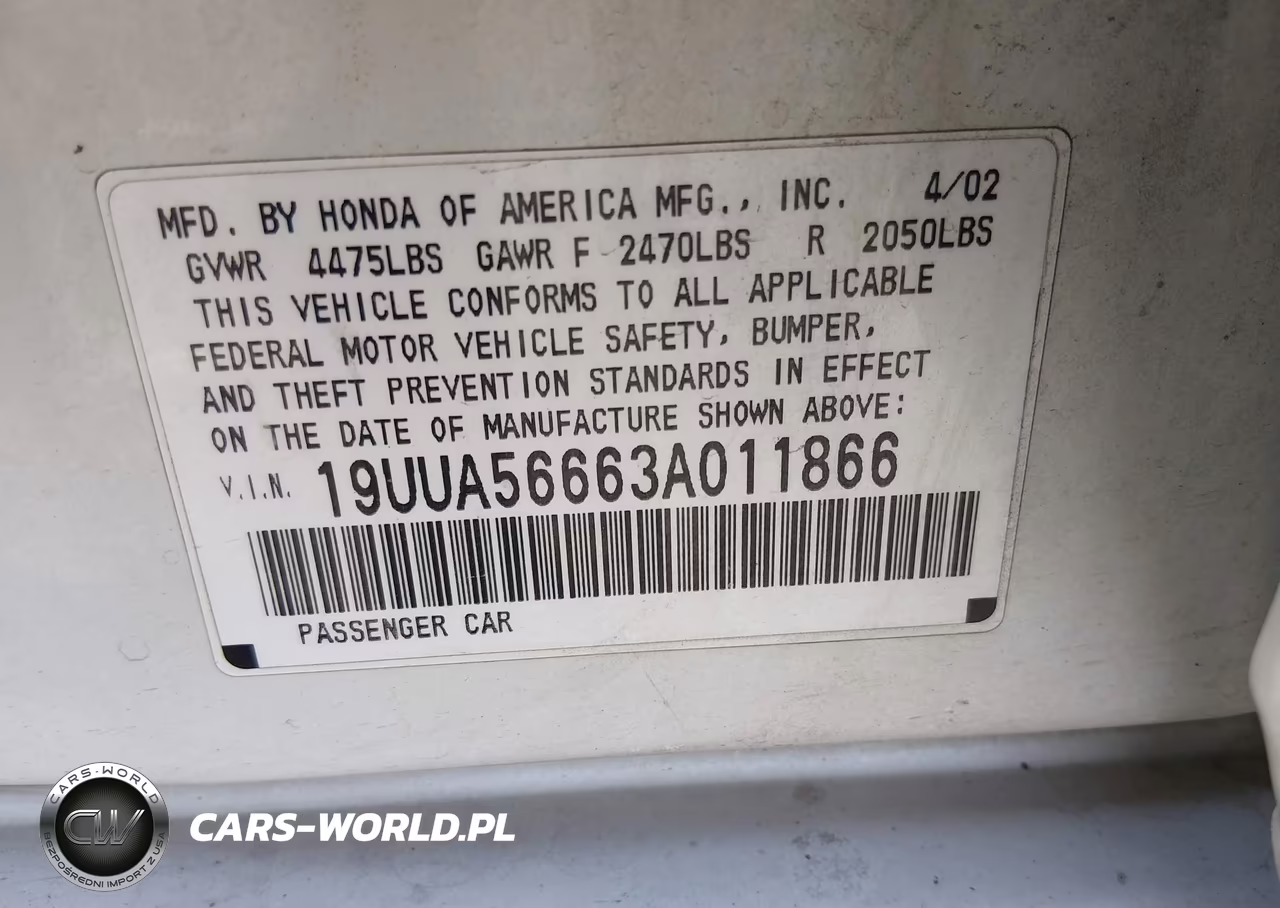 2003 Acura Tl 3.2 VIN:19UUA56663A011866 - 9