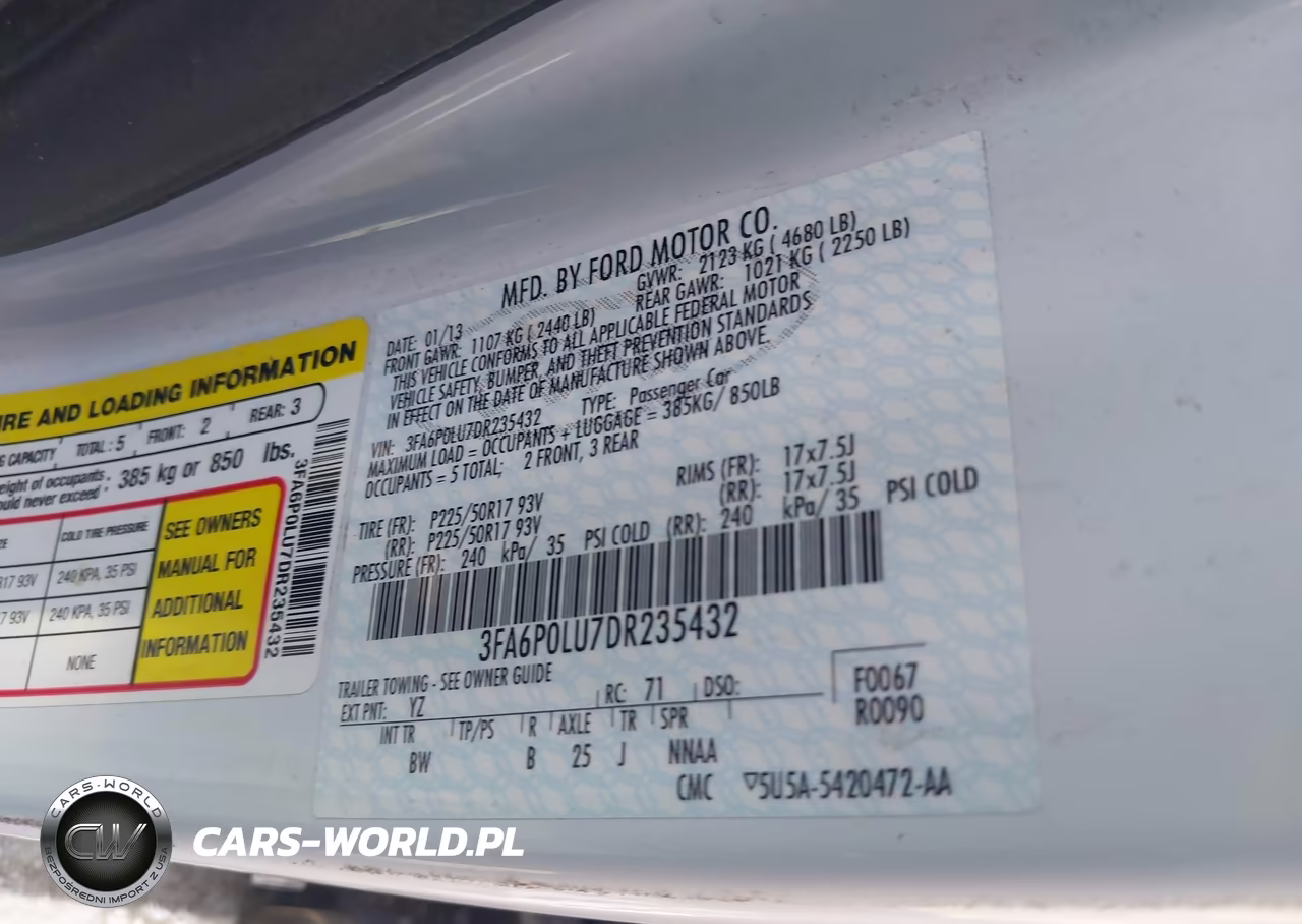 2013 Ford Fusion Hybrid Se VIN:3FA6P0LU7DR235432 - 9