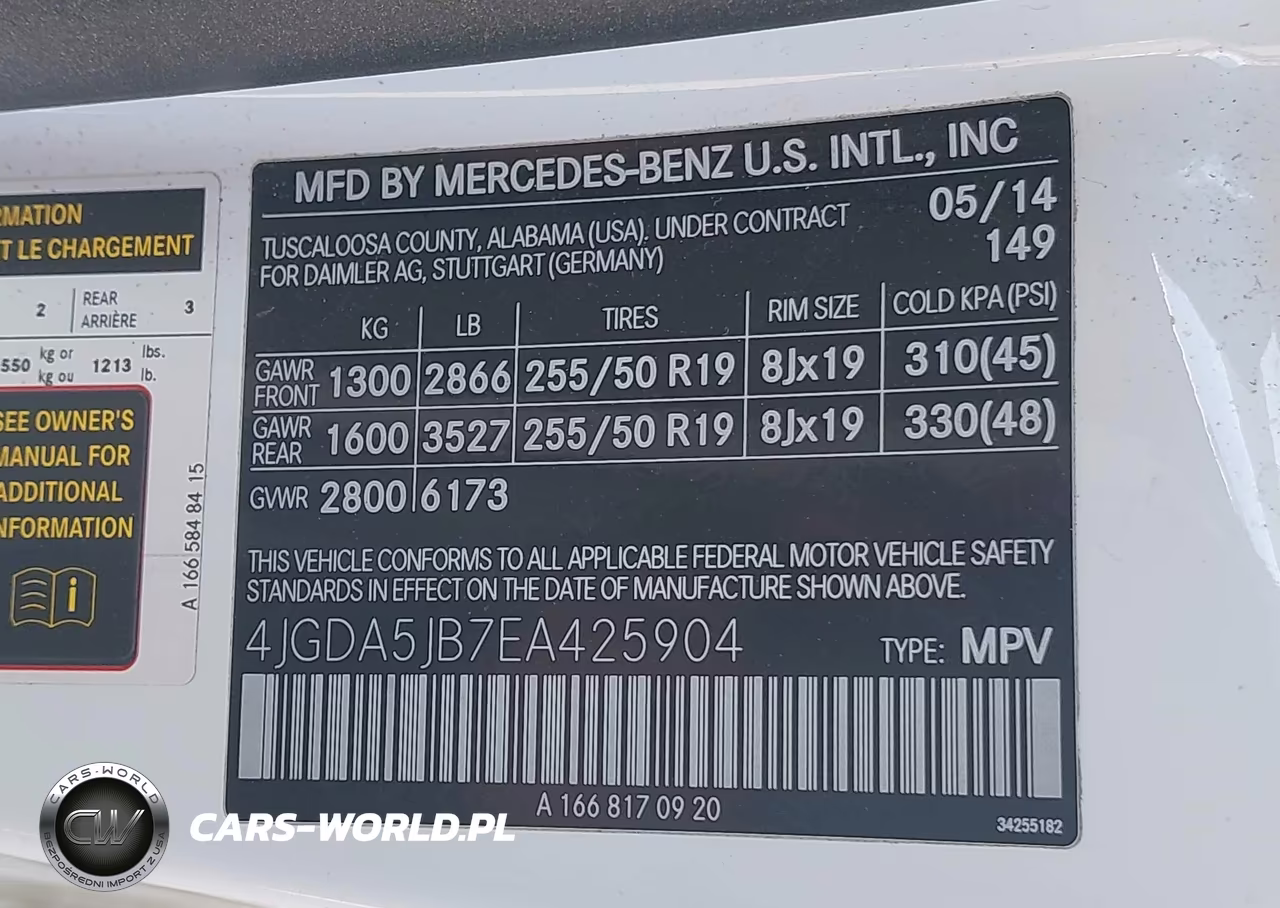 2014 Mercedes-Benz Ml 350 VIN:4JGDA5JB7EA425904 - 9