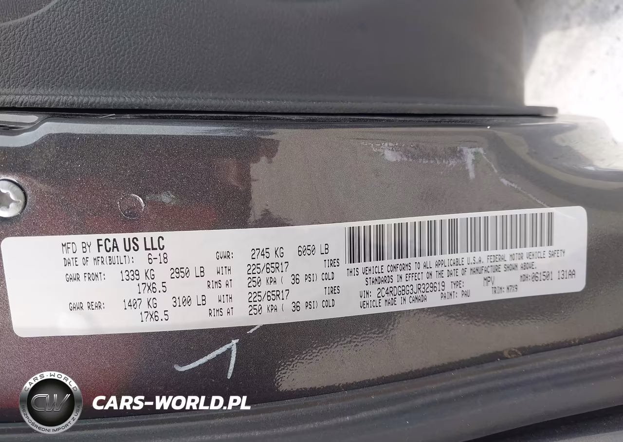 2018 Dodge Grand Caravan Se Plus VIN:2C4RDGBG3JR329619 - 9