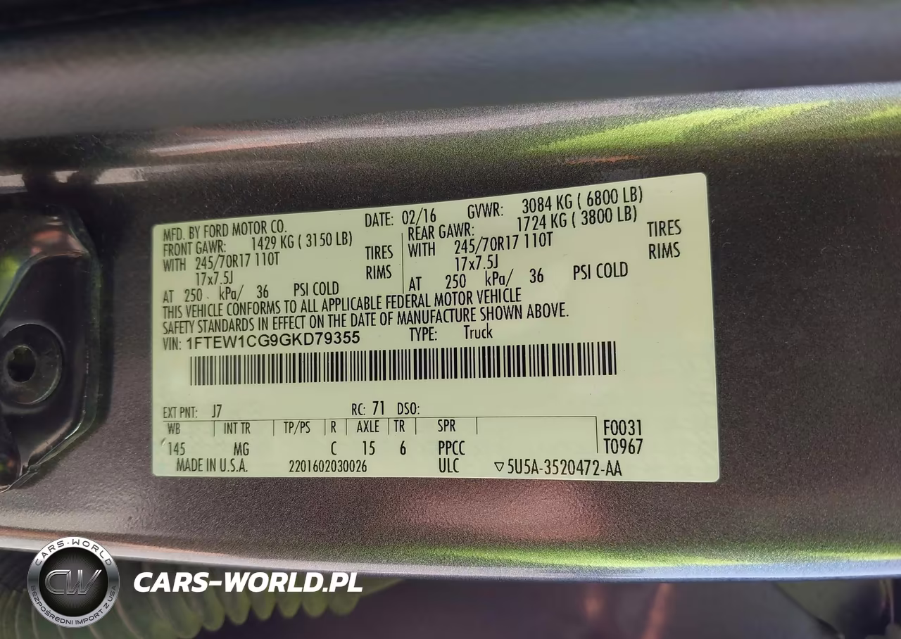 2016 Ford F-150 Xlt VIN:1FTEW1CG9GKD79355 - 9