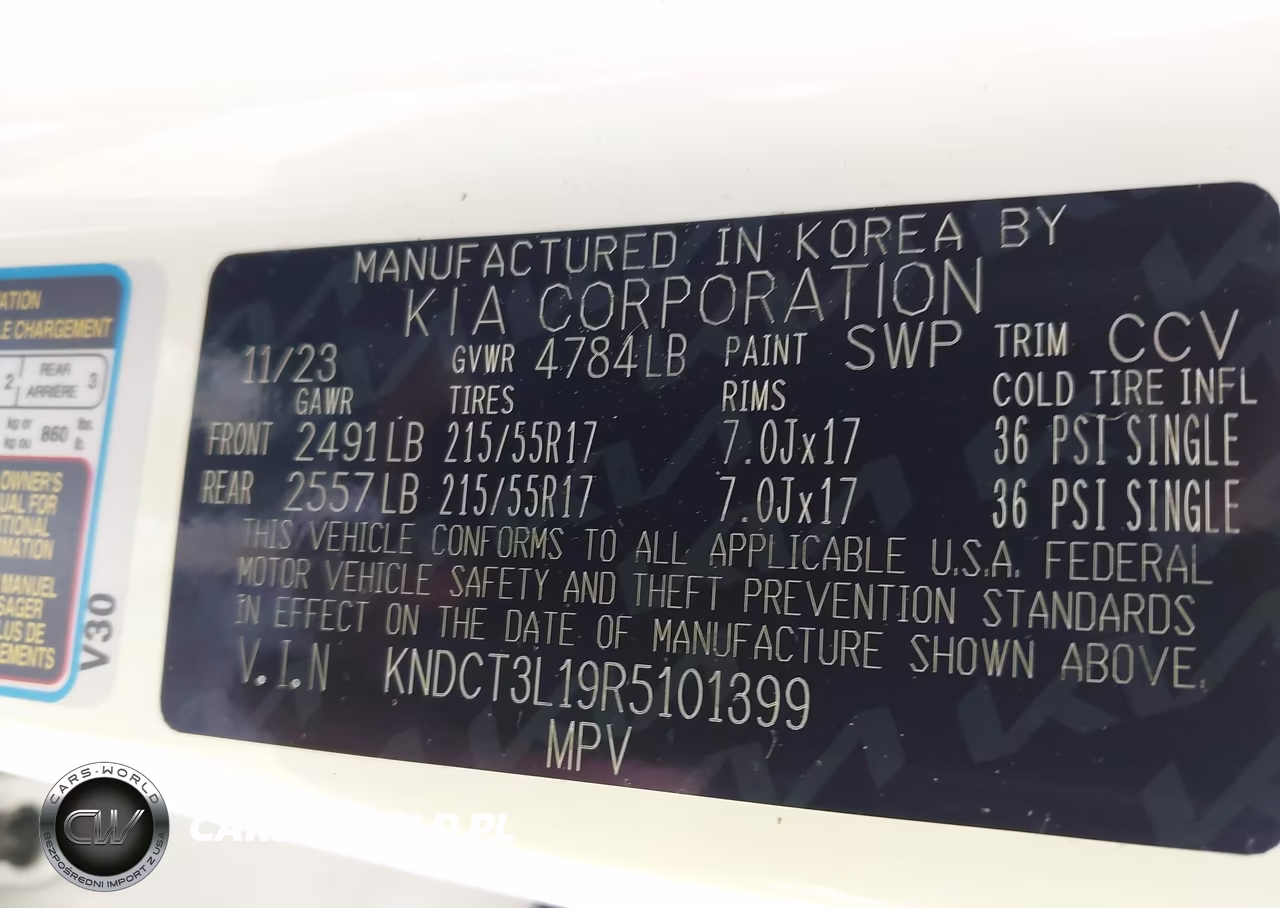 2024 Kia Niro Ev Wave VIN:KNDCT3L19R5101399 - 9