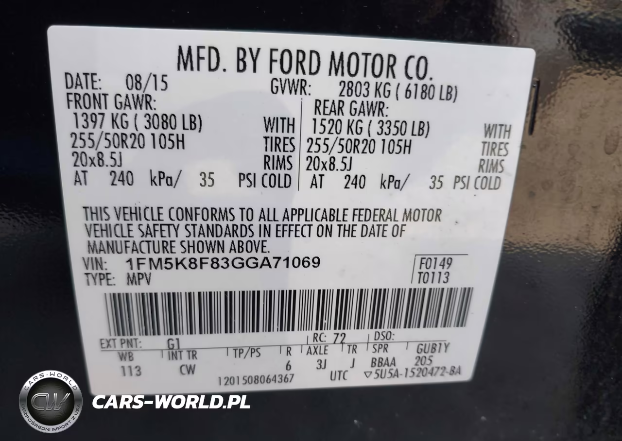 2016 Ford Explorer Limited VIN:1FM5K8F83GGA71069 - 9