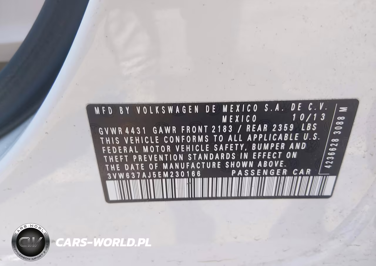 2014 Volkswagen Jetta Hybrid Sel VIN:3VW637AJ5EM230166 - 9
