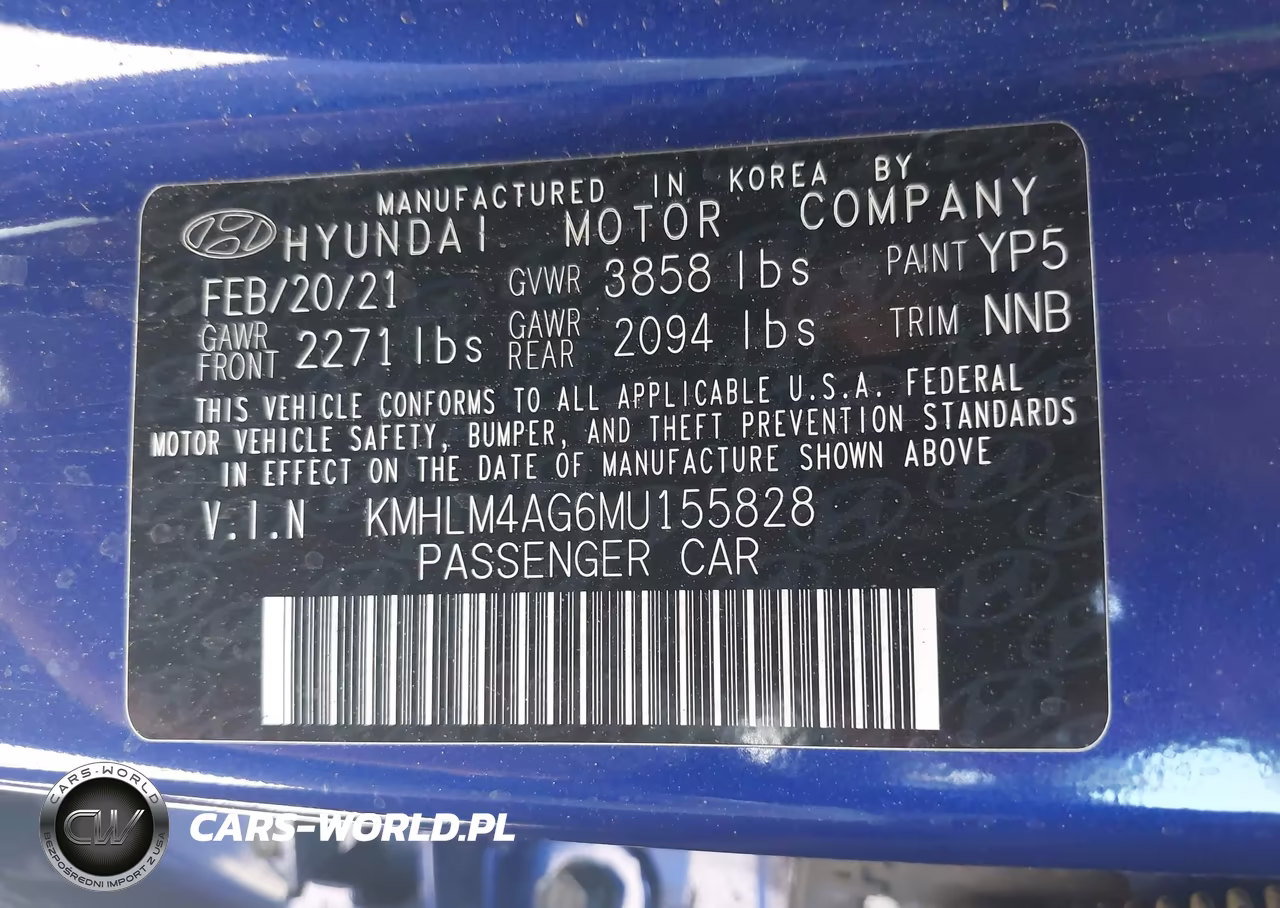 2021 Hyundai Elantra Sel VIN:KMHLM4AG6MU155828 - 9