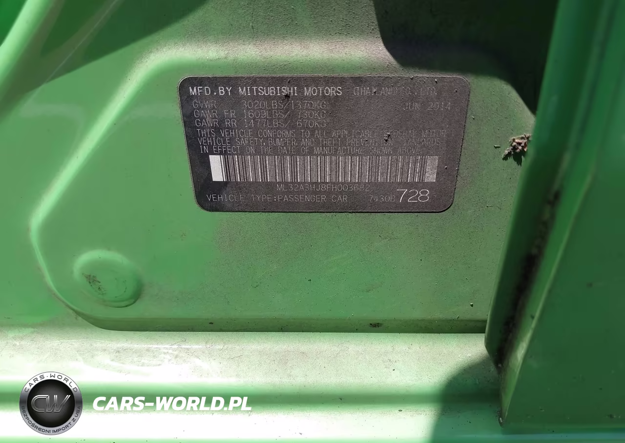 2015 Mitsubishi Mirage De-Rf VIN:ML32A3HJ8FH003682 - 9