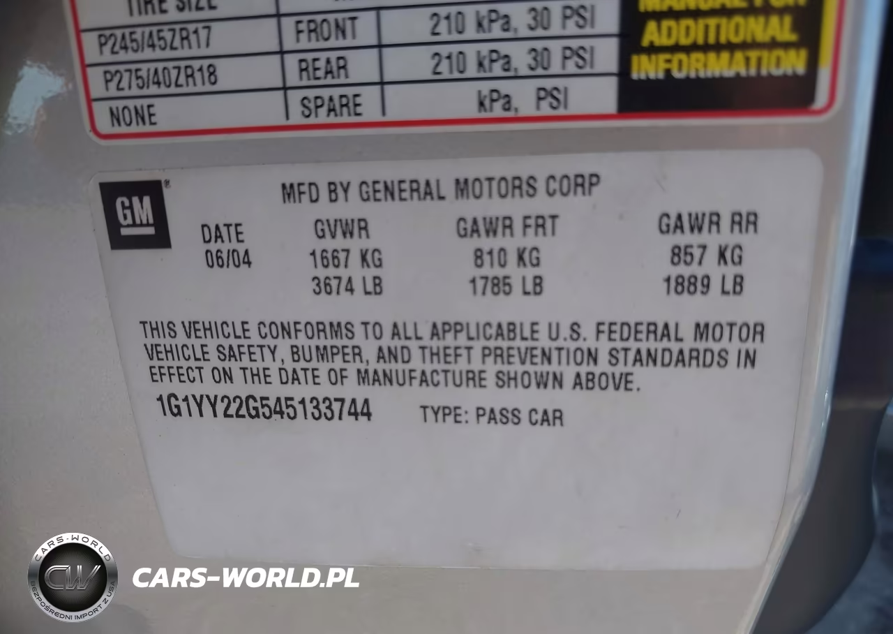 2004 Chevrolet Corvette VIN:1G1YY22G545133744 - 9