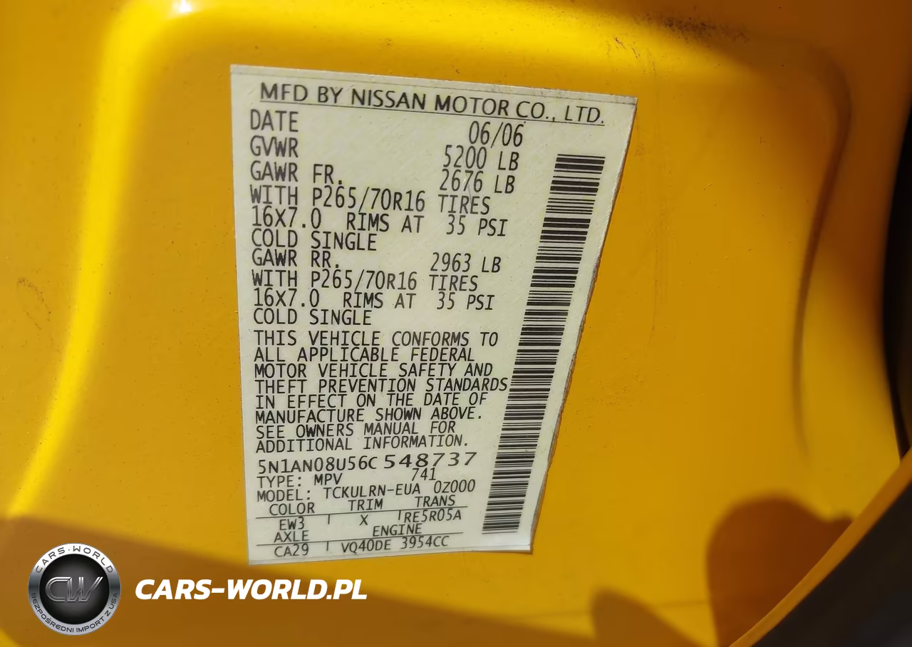 2006 Nissan Xterra S VIN:5N1AN08U56C548737 - 9